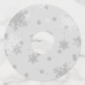 ウィンターワンダーランドワイングラスラベル – 青 ワイングラスタグ (裏面)