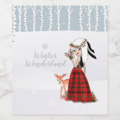 ウィンターワンダーランドワインボトル ワインラベル (シングルラベル)