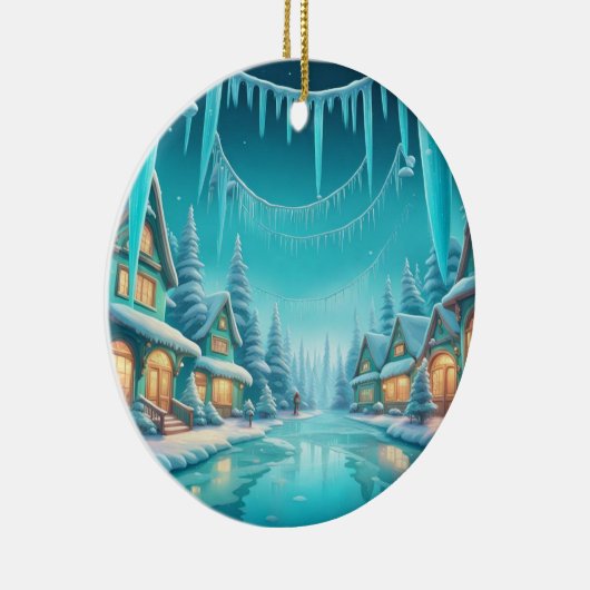 ウィンターワンダーランドヴィレッジ2サイドオーナメント セラミックオーナメント (右)