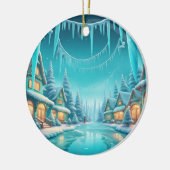 ウィンターワンダーランドヴィレッジ2サイドオーナメント セラミックオーナメント (左)