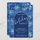 ウィンターワンダーランド企業のホリデーパーティインビタット 招待状 (正面/裏面)