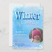 ウィンターワンダーランド写真 招待状 (正面)