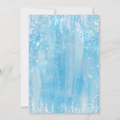 ウィンターワンダーランド凍っていアイスブルーパーティの招待状 招待状 (裏面)