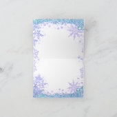 ウィンターワンダーランド凍っていスノーフレークサンキューカード カード (内部)