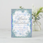 ウィンターワンダーランド凍っていバースデーパーティー 招待状 (スタンド正面)