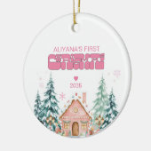 ウィンターワンダーランド初めてのクリスマスカスタムの写真 セラミックオーナメント (左)