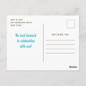 ウィンターワンダーランド北極キツネベビーシャワー ポストカード (裏面)