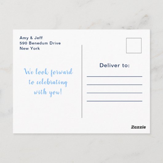 ウィンターワンダーランド北極動物誕生日 ポストカード (裏面)