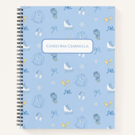 ウィンターワンダーランド姿スケーターブルーノート ノートブック