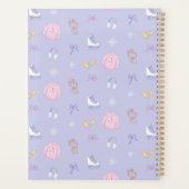 ウィンターワンダーランド姿スケートアイススケートパープル プランナー手帳 (裏面)