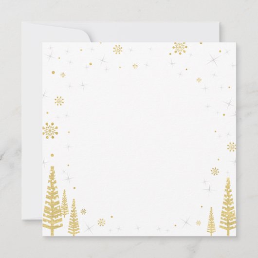 ウィンターワンダーランド子供の誕生日招待状 – ガール 招待状 (裏面)