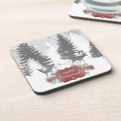 ウィンターワンダーランド懸命プラスチックのコースター – 赤 コースター (左側)