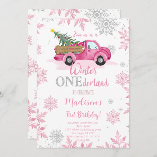 ウィンターワンダーランド招待状 招待状 (正面/裏面)