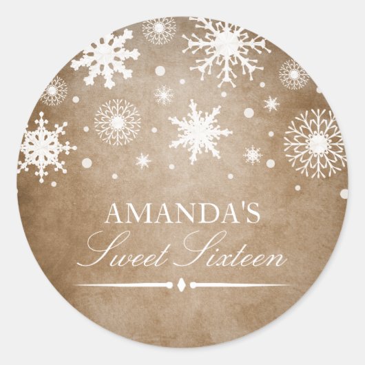 ウィンターワンダーランド甘い16シール ラウンドシール (正面)