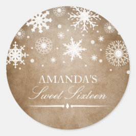 ウィンターワンダーランド甘い16シール ラウンドシール