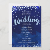 ウィンターワンダーランド結婚ズスターリースカイ招待状 招待状 (正面)