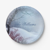 ウィンターワンダーランド結婚ズ ペーパープレート (正面)