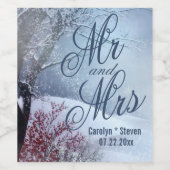 ウィンターワンダーランド結婚ズ ワインラベル (シングルラベル)