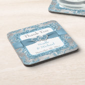 ウィンターワンダーランド結婚式の引き出物コースターセット(6) コースター (左側)