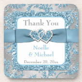 ウィンターワンダーランド結婚式の引き出物コースターセット(6) コースター (正面)