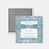 ウィンターワンダーランド結婚式の引き出物サンキューマグネット マグネット (正面/裏面)