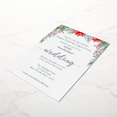 ウィンターワンダーランド結婚式招待状フォイルインビタット 箔招待状 (回転した状態)