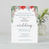 ウィンターワンダーランド結婚式招待状フォイルインビタット 箔招待状 (立ち正面)