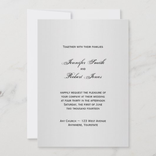 ウィンターワンダーランド結婚式招待状 招待状 (裏面)