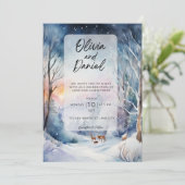 ウィンターワンダーランド結婚式招待状 招待状 (スタンド正面)