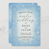 ウィンターワンダーランド結婚式招待状 招待状 (正面/裏面)