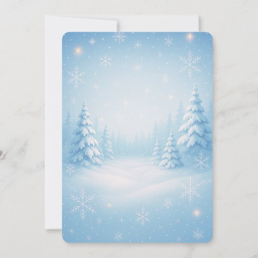 ウィンターワンダーランド結婚式招待状 招待状 (裏面)