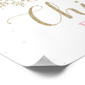 ウィンターワンダーランド誕生日チリバーサイン ポスター (角)