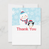 ウィンターワンダーランド誕生日パーティーありがとう ノートカード (正面)