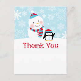 ウィンターワンダーランド誕生日パーティーありがとう ノートカード