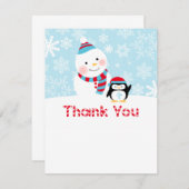 ウィンターワンダーランド誕生日パーティーありがとう ノートカード (正面/裏面)