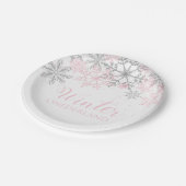 ウィンターワンダーランド誕生日パーティープレート ペーパープレート (アングル)