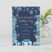 ウィンターワンダーランド誕生日パーティー 招待状 (スタンド正面)