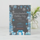 ウィンターワンダーランド誕生日パーティー 招待状 (スタンド正面)