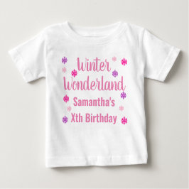 ウィンターワンダーランド誕生日ベビーTシャツ ベビーTシャツ