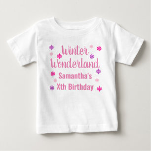 ウィンターワンダーランド誕生日ベビーTシャツ ベビーTシャツ