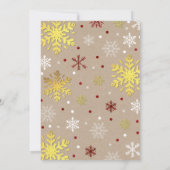 ウィンターワンダーランド誕生日招待状レッド&金ゴールド 招待状 (裏面)