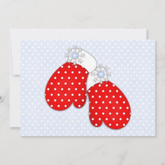 ウィンターワンダーランド誕生日招待状 招待状 (裏面)