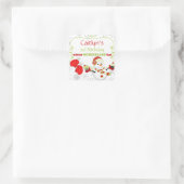 ウィンターワンダーランド誕生日雪だるまミッテンス スクエアシール (バッグ)