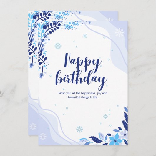 「ウィンターワンダーランド誕生日」 (正面/裏面)