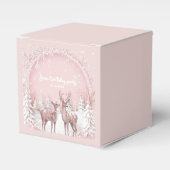 ウィンターワンダーランド誕生日 | ピンクと鹿 フェイバーボックス (正面サイド)