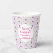 ウィンターワンダーランド誕生日 紙コップ (正面)
