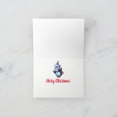 ウィンターワンダーランド雪だるまデザインクリスマスカード シーズンカード (内部)