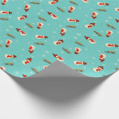 ウィンターワンダーランド雪だるまラッピング紙 ラッピングペーパー (角)