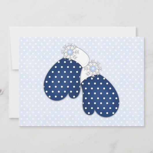 ウィンターワンダーランド雪だるま誕生日 招待状 (裏面)