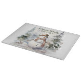 ウィンターワンダーランド雪だるま カッティングボード (角)